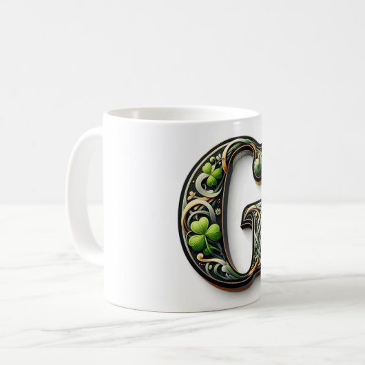 Irish G Monogram Coffee Mug コーヒーマグカップ (正面左)