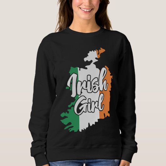 Irish Girl  Cute Ireland スウェットシャツ (正面)