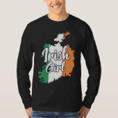 Irish Girl  Cute Ireland Tシャツ (正面)