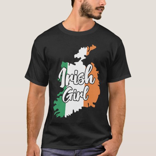 Irish Girl Cute Ireland Tシャツ (正面)