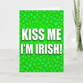 Irish Glitter Texture Kiss Me Card カード (正面)