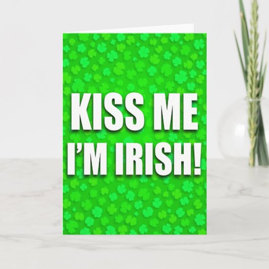 Irish Glitter Texture Kiss Me Card カード (正面)