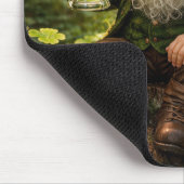 Irish Gnome With Green Beer マウスパッド (コーナー)