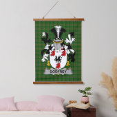 Irish Godfrey (of Bushfield) Coat of Arms Family C 吊り下げ型タペストリー (寝室)