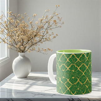 Irish Gold Abstract Eternal Knots Celtic Heritage ツートーンマグカップ