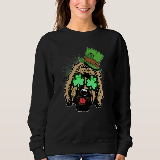 Irish Goldendoodle Doodle Dog   St Patricks Day Pe スウェットシャツ (正面)