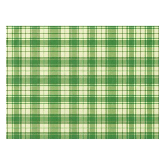 Irish Green and White Plaid  テーブルクロス (正面(横))