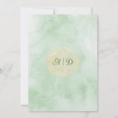 Irish Green Watercolor Wedding 招待状 (裏面)