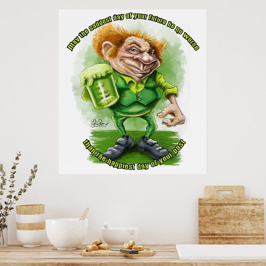 Irish greeting for Saint Patricks Day. ポスター (キッチン)