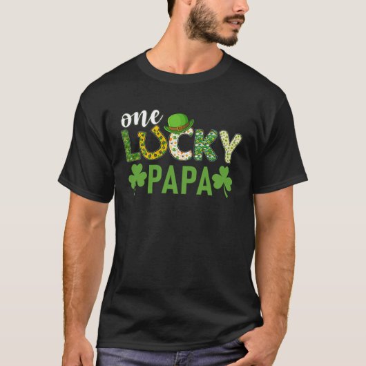 Irish Group Matching One Lucky Papa St Patrick s D Tシャツ (正面)