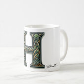 Irish H Monogram Coffee Mug コーヒーマグカップ (正面右)