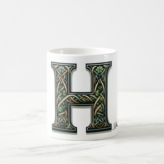 Irish H Monogram Coffee Mug コーヒーマグカップ (中央)