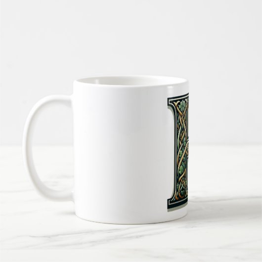 Irish H Monogram Coffee Mug コーヒーマグカップ (左)