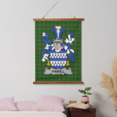Irish Hamill Coat of Arms Family Crest 吊り下げ型タペストリー (寝室)