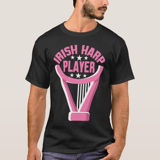 Irish Harp Player Harp Tシャツ (正面)