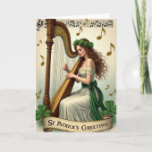 Irish Harp Serenade St Patricks Card カード (正面)