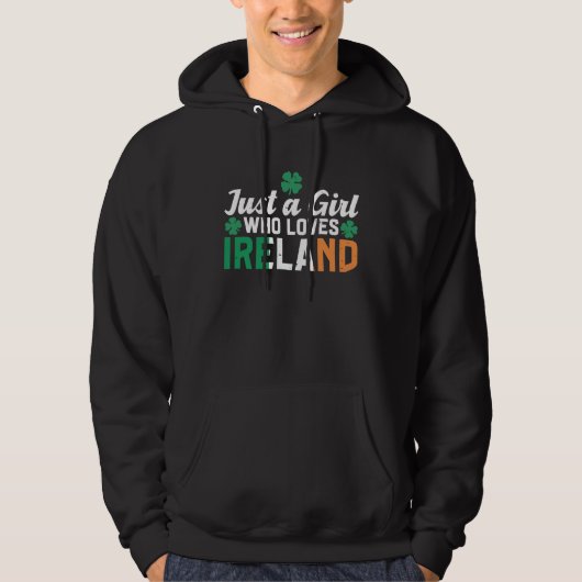 Irish Home Flag Just A Girl Who Loves Ireland パーカ (正面)