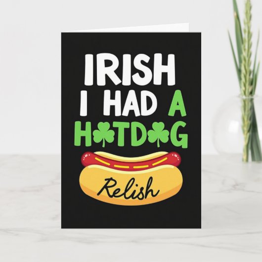 Irish Hotdog St Patricks Day Card カード (正面)