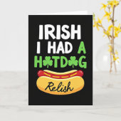 Irish Hotdog St Patricks Day Card カード (黄色い花)