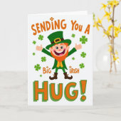 Irish Hugs Leprechaun Fun Card カード (黄色い花)