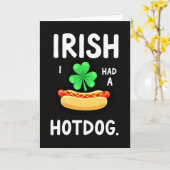 Irish I Had A Hotdog Funny Card カード (黄色い花)