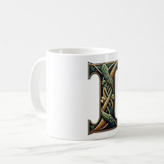 Irish I Monogram Coffee Mug コーヒーマグカップ (正面左)