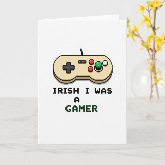 Irish I Was A Gamer Card カード (黄色い花)