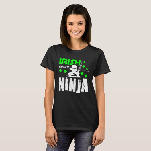 Irish I Was A Ninja  St Patrick's Day Japan Karate Tシャツ (正面フル)