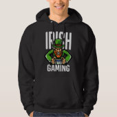 Irish I Was Gaming Game Controller St Patrick s Da パーカ (正面)