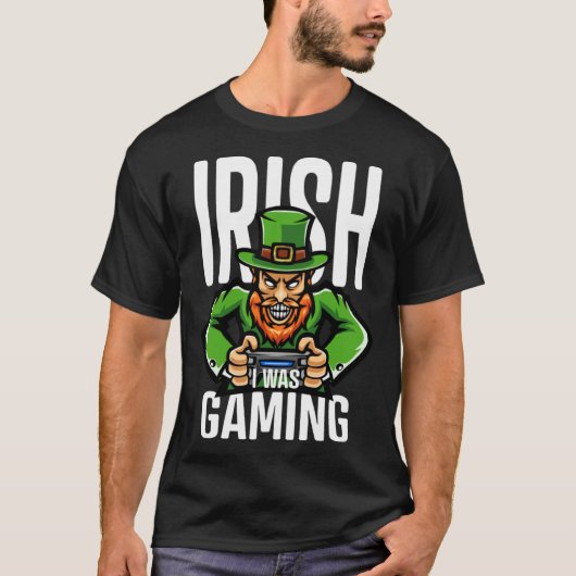 Irish I Was Gaming Game Controller St Patrick s Da Tシャツ (正面)
