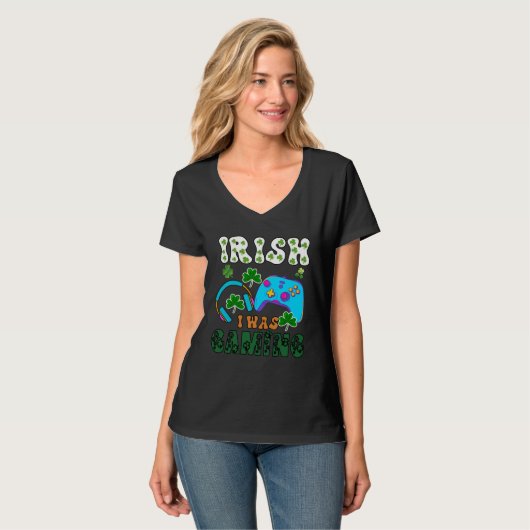 Irish I was gaming St Patricks  1 Tシャツ (正面フル)