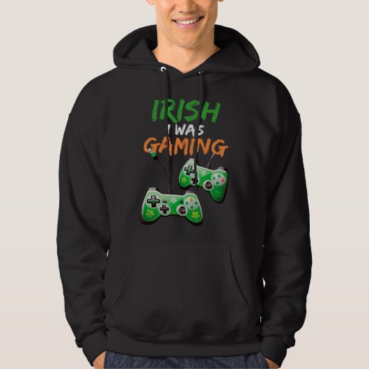Irish I Was Gaming  St Patricks Day Gamer  3 パーカ (正面)