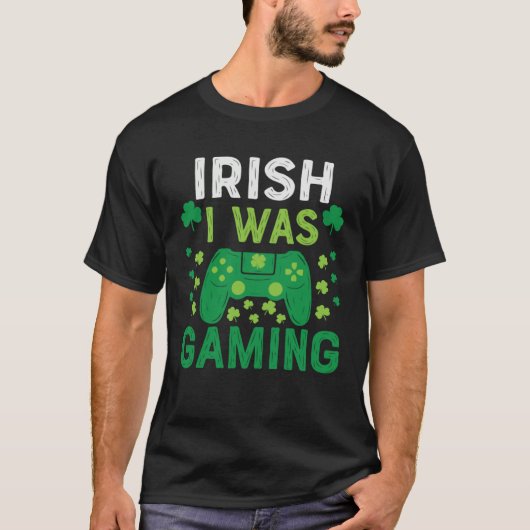Irish I Was Gaming St Saint Patricks Day Gamer Boy Tシャツ (正面)