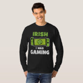 Irish I was Gaming Video Gamers Kids St Patricks D Tシャツ (正面フル)
