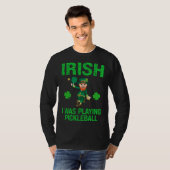 Irish I was playing pickleball St Patrick's Day Ga Tシャツ (正面フル)