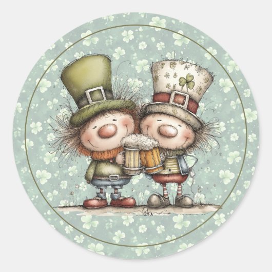 Irish‑Inspired St. Patrick’s Day Envelope Seal ラウンドシール (正面)