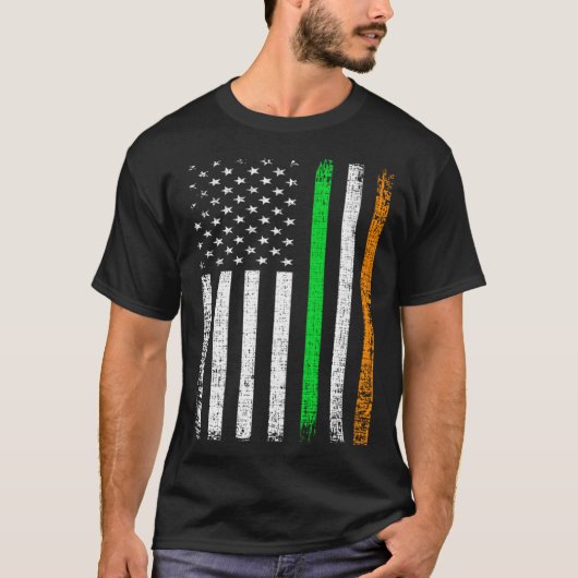 Irish Ireland Flag Patriotic American Flag St Patr Tシャツ (正面)
