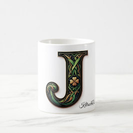 Irish J Monogram Coffee Mug コーヒーマグカップ
