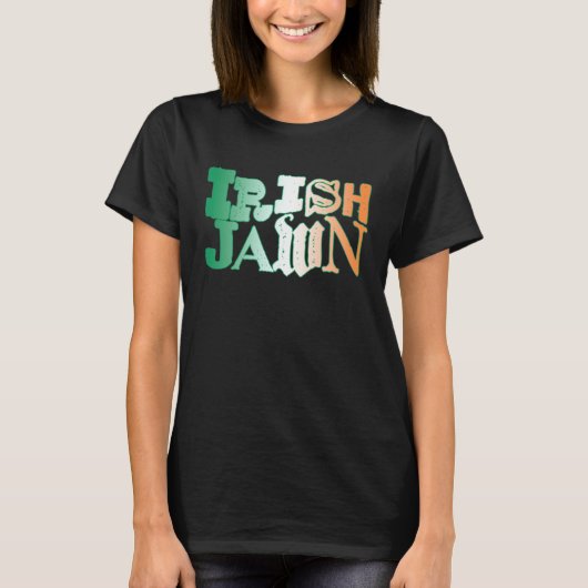 Irish Jawn Philly St Patrick s Day Wavy Irish Flag Tシャツ (正面)