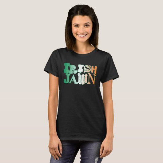 Irish Jawn Philly St Patrick s Day Wavy Irish Flag Tシャツ (正面フル)