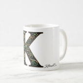 Irish K Monogram Coffee Mug コーヒーマグカップ (正面右)