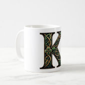 Irish K Monogram Coffee Mug コーヒーマグカップ (正面左)