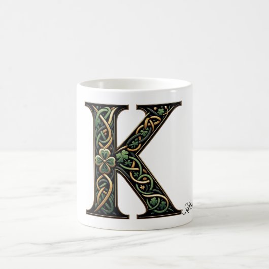 Irish K Monogram Coffee Mug コーヒーマグカップ (中央)
