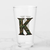 Irish "K" Monogram Pint Glass タンブラーグラス (正面)