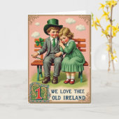 Irish Kids Vintage Theme Card カード (黄色い花)