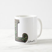 Irish L Monogram Coffee Mug コーヒーマグカップ (正面右)