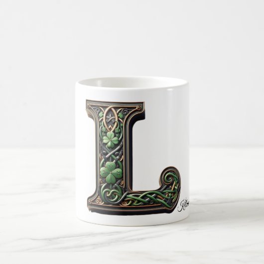 Irish L Monogram Coffee Mug コーヒーマグカップ (中央)