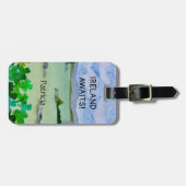 Irish landscape Ireland Awaits Your Name Shamrock ラゲッジタグ (正面横)