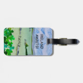 Irish landscape Ireland Awaits Your Name Shamrock ラゲッジタグ (裏面横)