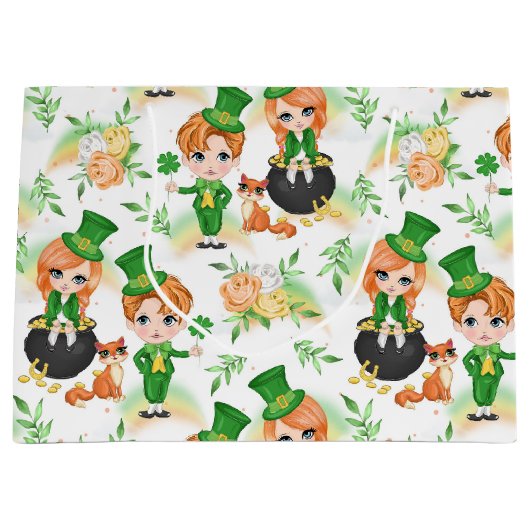 Irish Lassies And Gents ラージペーパーバッグ (正面)